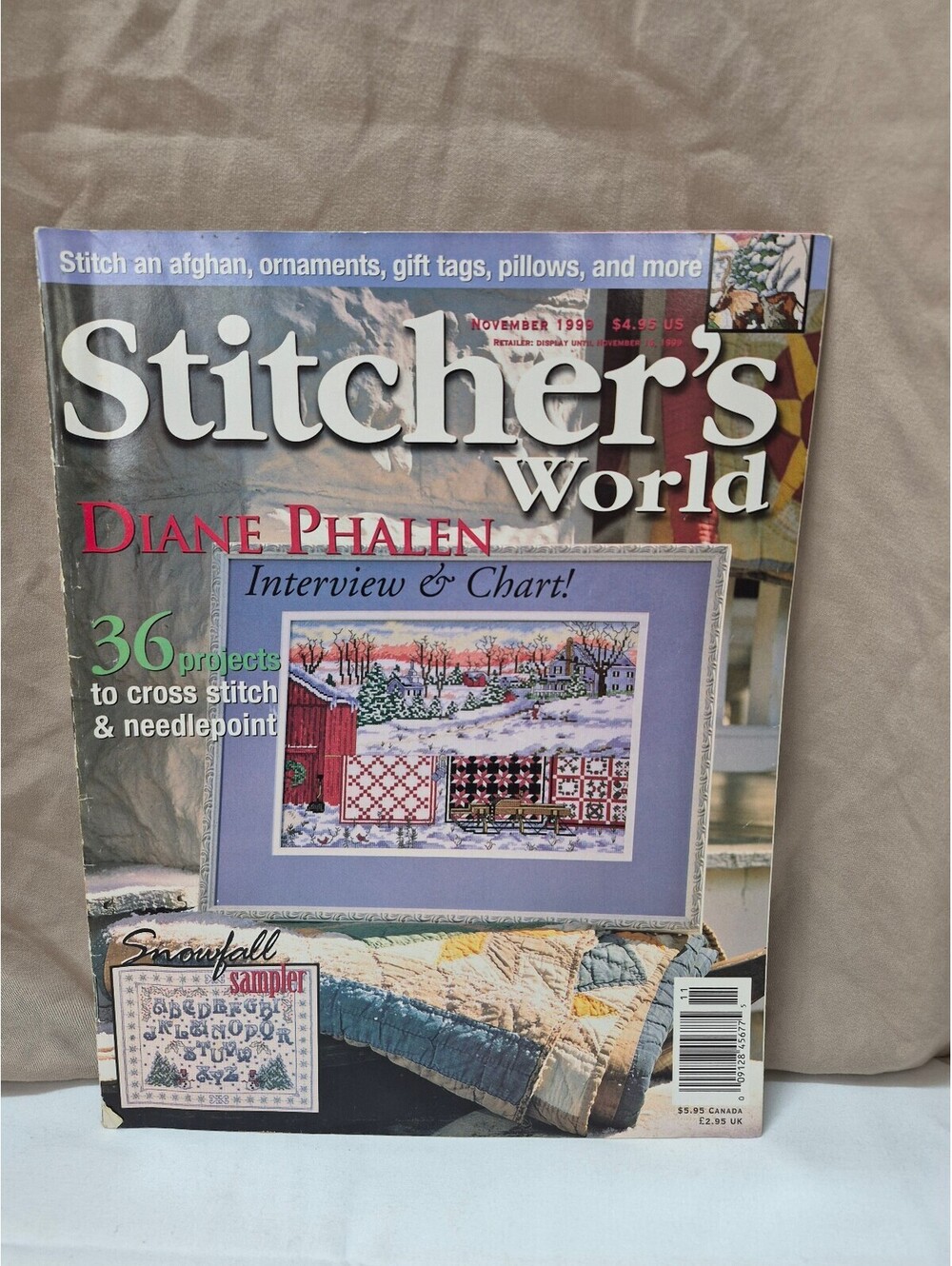 Stitcher's World November 1998 Cross Stitch and Needlepoint Magazine J198